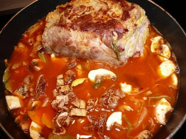 Schweinekamm-braten, Karotten & Prinzessbohnen & Nudeln - Rezept - Bild Nr. 8