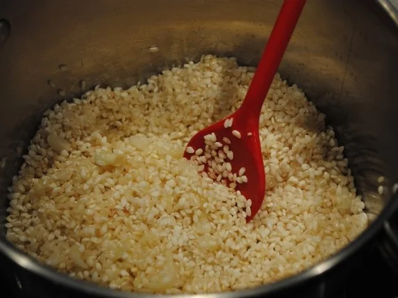 sanft gegarte Kalbshüfte/grünes Risotto/geschmelzter Radicchio Trevisiano - Rezept - Bild Nr. 9