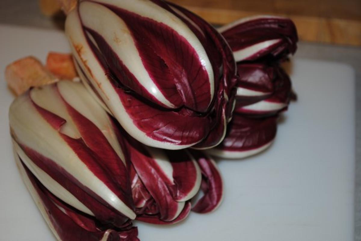 sanft gegarte Kalbshüfte/grünes Risotto/geschmelzter Radicchio Trevisiano - Rezept - Bild Nr. 12