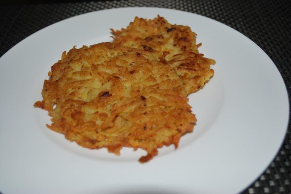 Umwickeltes Rinderfiletsteak mit Rahmchampignons und Kartoffelrösti - Rezept - Bild Nr. 3