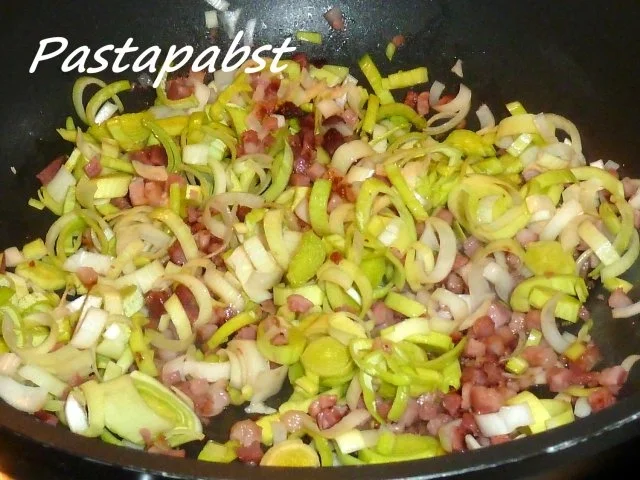 Rezept: Lauch Carbonara Bild Nr. 2 Lauch Carbonara - Rezept - Bild Nr. 2