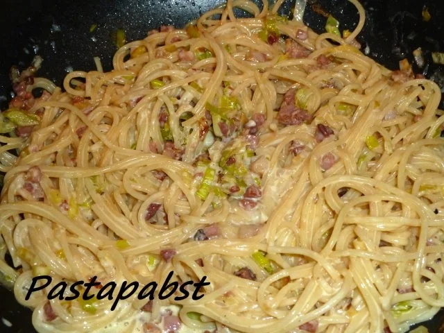 Rezept: Lauch Carbonara Bild Nr. 4 Lauch Carbonara - Rezept - Bild Nr. 4