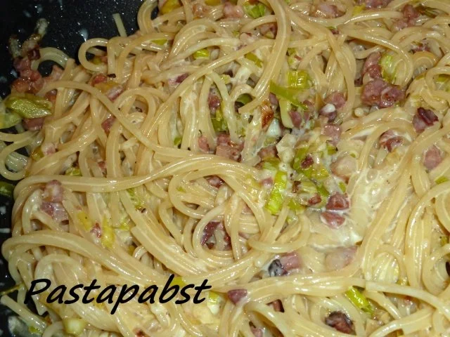 Rezept: Lauch Carbonara Bild Nr. 5 Lauch Carbonara - Rezept - Bild Nr. 5