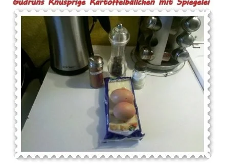 Rezept: Kartoffeln: Knusprige Kartoffelbällchen mit Spiegelei Bild Nr. 4 Kartoffeln: Knusprige Kartoffelbällchen mit Spiegelei - Rezept - Bild Nr. 4