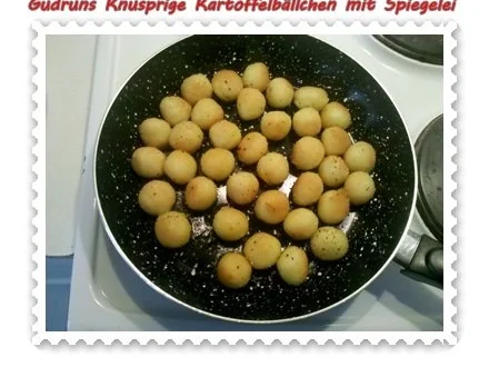 Rezept: Kartoffeln: Knusprige Kartoffelbällchen mit Spiegelei Bild Nr. 5 Kartoffeln: Knusprige Kartoffelbällchen mit Spiegelei - Rezept - Bild Nr. 5