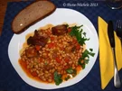 Kalbfleisch mit weißen Bohnen                 (Vitello con fagioli bianchi) - Rezept