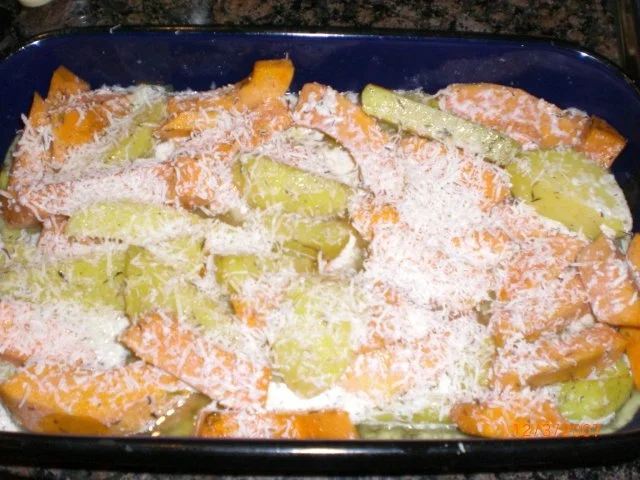 Gebackene Kürbis-Kartoffeln - Rezept