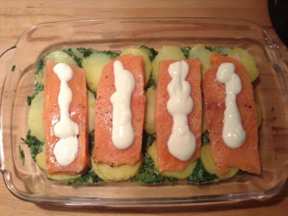 Kartoffel-Lachs-Spinat Auflauf - Rezept - kochbar.de