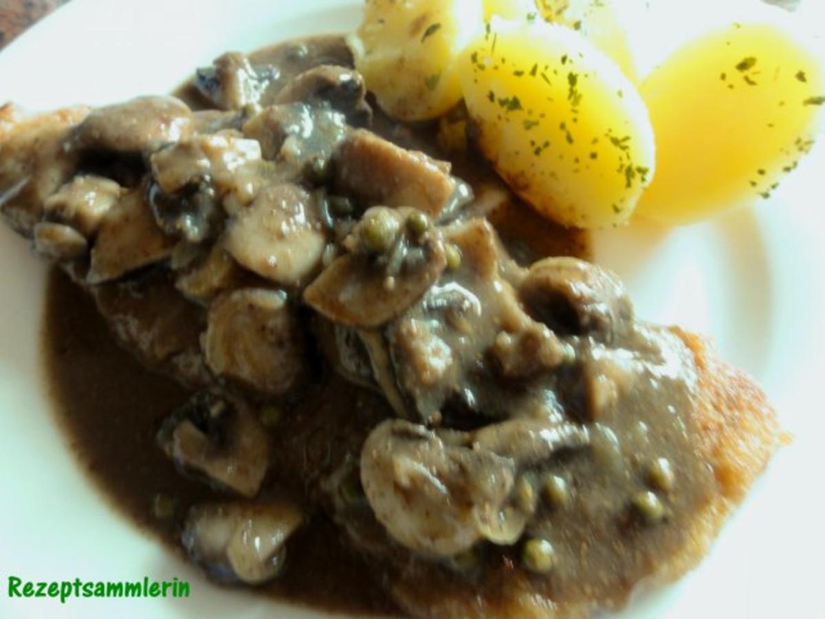 Fleisch:   SCHWEINESCHNTIZEL  mit Champignon-Pfeffersauce - Rezept - Bild Nr. 6