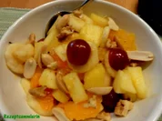 Dessert:   frischer OBSTSALAT mit Nüssen - Rezept