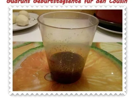 Geflügel: Kräuterschlemmerente mit Ofengemüse, Gorgonzolasoße und Klöße II - Rezept - Bild Nr. 7