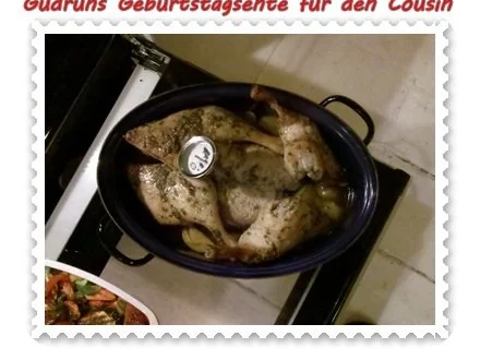 Geflügel: Kräuterschlemmerente mit Ofengemüse, Gorgonzolasoße und Klöße II - Rezept - Bild Nr. 9