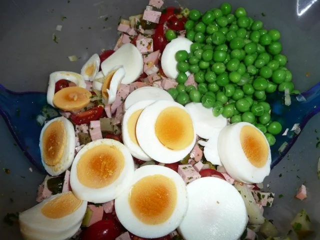 Lyoner-Wurstsalat dazu Krischtelscher - Rezept - Bild Nr. 3