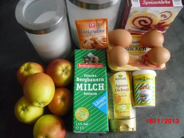 Apfelkuchen mit Cremepudding, - Rezept - Bild Nr. 2