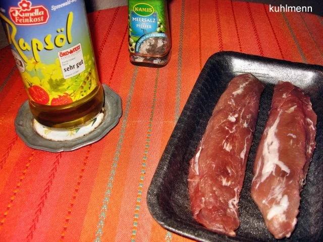 Bunter Salat-Teller mit gebratenen Frischlings-Filet-Streifen - Rezept - Bild Nr. 2