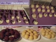 Cake Pops  (Mandel)  "Kuchen am Stiel" Grundrezept für Backblech - Rezept