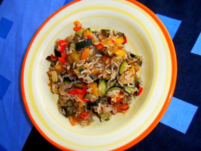 Buntes Ratatouille mit Reis - Rezept mit Bild - kochbar.de