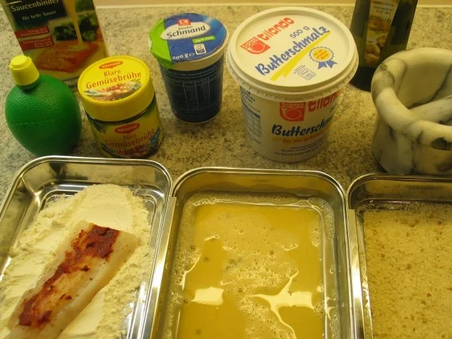 Rezept: Fisch: Tomaten-Seelachsfilet mit einem Salbei-Sahne-Sößchen Bild Nr. 4 Fisch: Tomaten-Seelachsfilet mit einem Salbei-Sahne-Sößchen - Rezept - Bild Nr. 4