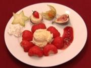 Erdbeeren mit Vanilleeis und Sahne (Boris Henry) - Rezept