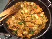 scharfe Hähnchen-Gemüse Pfanne - Rezept