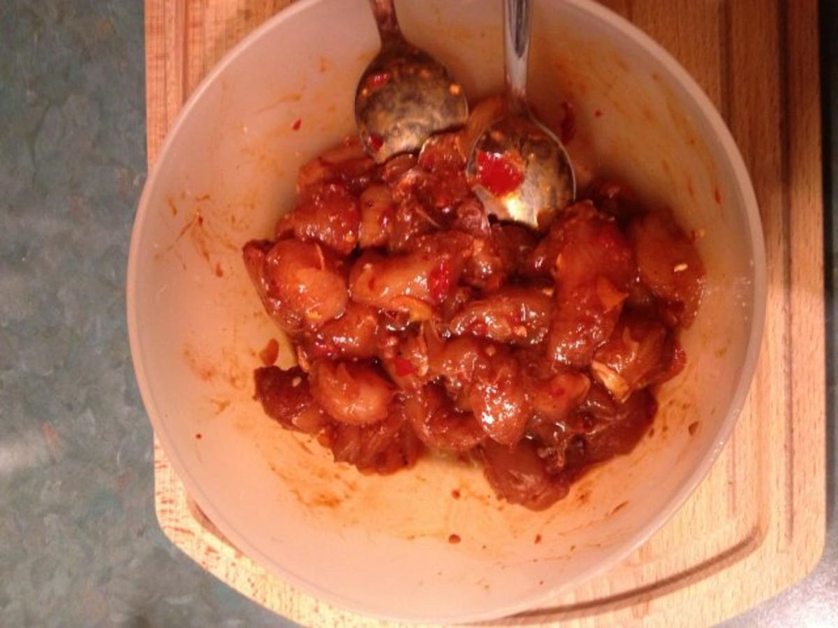 scharfe Hähnchen-Gemüse Pfanne - Rezept