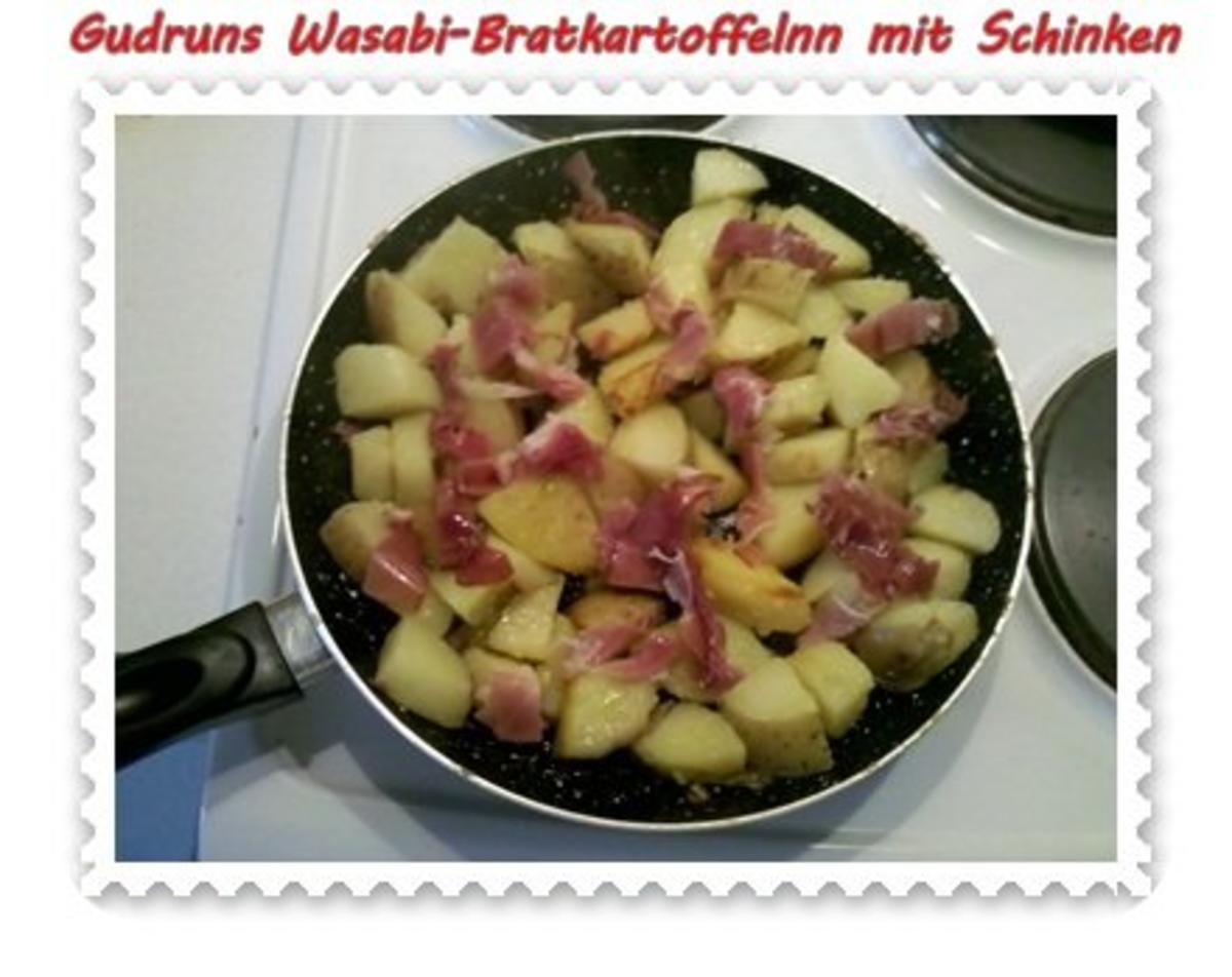 Kartoffeln: Wasabi-Bratkartoffeln mit Schinken und Bergkäse - Rezept - Bild Nr. 4