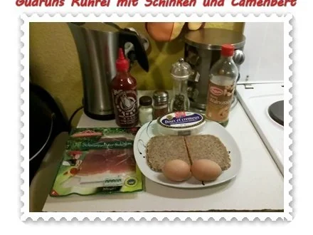 Eier: Rührei mit Schwarzwälder Schinken und Camenbert - Rezept - Bild Nr. 2