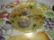 eingemachte Hühner Suppe mit Brösel Knödel - Rezept