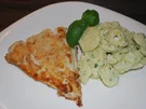 Pesto-Kartoffelsalat zu Seelachsfilet - Rezept