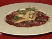 Carpaccio von Rote Bete mit geräuchertem Forellenfilet und Meerrettich (Kalle Schwensen) - Rezept