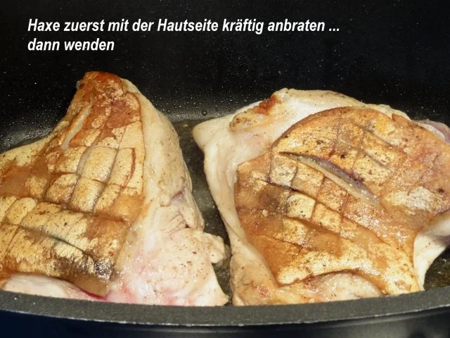 Rezept: Fleisch: SCHWEINSHAXE geschmort Bild Nr. 5 Fleisch: SCHWEINSHAXE geschmort - Rezept - Bild Nr. 5
