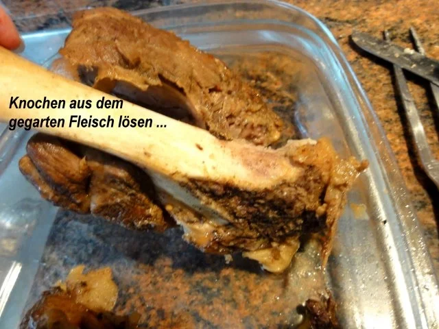 Rezept: Fleisch: SCHWEINSHAXE geschmort Bild Nr. 8 Fleisch: SCHWEINSHAXE geschmort - Rezept - Bild Nr. 8
