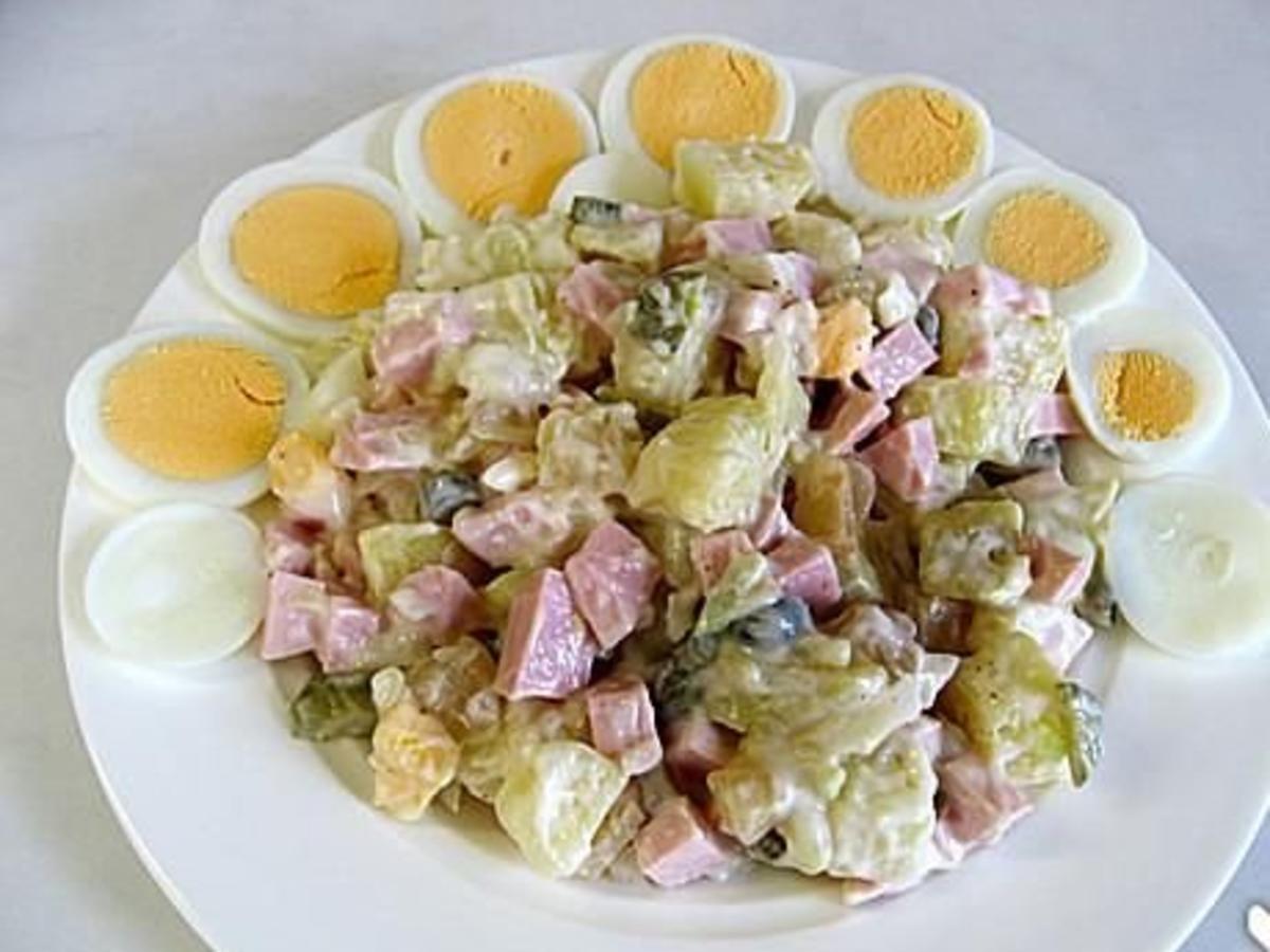 Eiersalat mit Eier hartgekocht und Champignons frisch - Rezept mit Bild ...