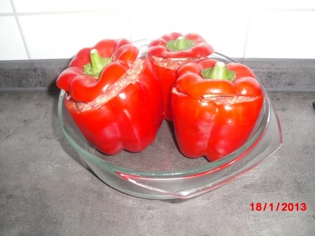 Gefülle Paprikaschote, schnell und sauber aus dem Ofen. - Rezept - Bild Nr. 5