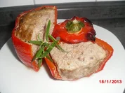 Gefülle Paprikaschote, schnell und sauber aus dem Ofen. - Rezept