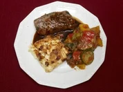 Lammrücken in Feigenmostarda mit Tumbet und Kartoffelgratin (Ingrid Peters) - Rezept