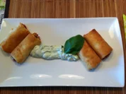 Mini-Tomatenstrudel an Basilikumcreme - Rezept