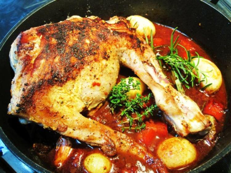 Lammkeule mediterran gewürzt und mit Rotwein geschmort - einfach - von mimi