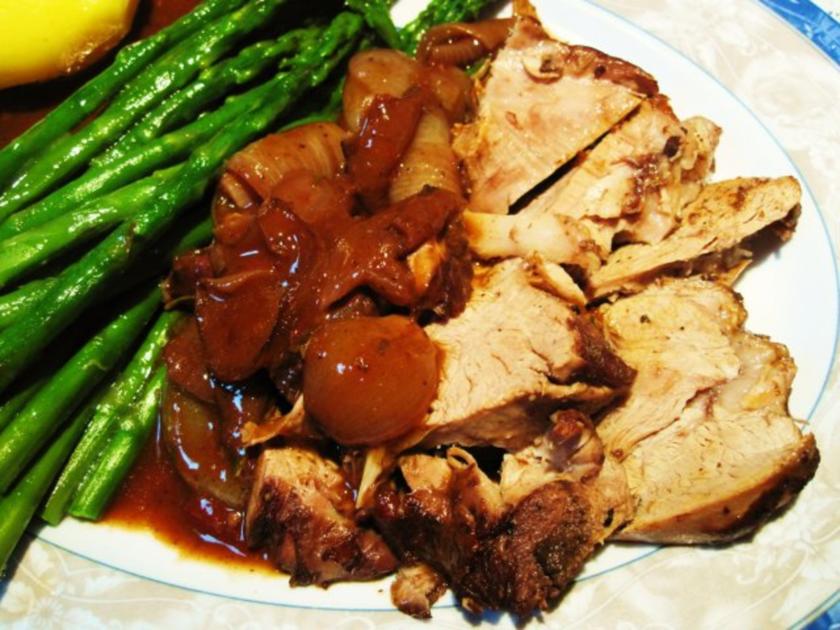 Lammkeule mediterran gewürzt und mit Rotwein geschmort - einfach - von mimi