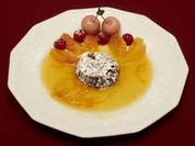 Schokosoufflé auf Orangensoße (Ingrid Peters) - Rezept