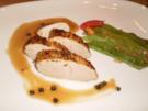 Putenfilet mit Pfeffer-Marsala-Jus und Bohnen-Zwiebel-Gemüse - Rezept