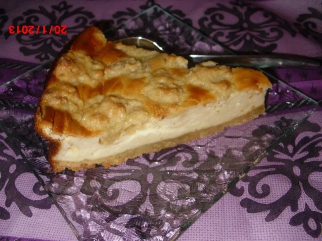 Streusel-Quark-Sahne-Kuchen, - Rezept