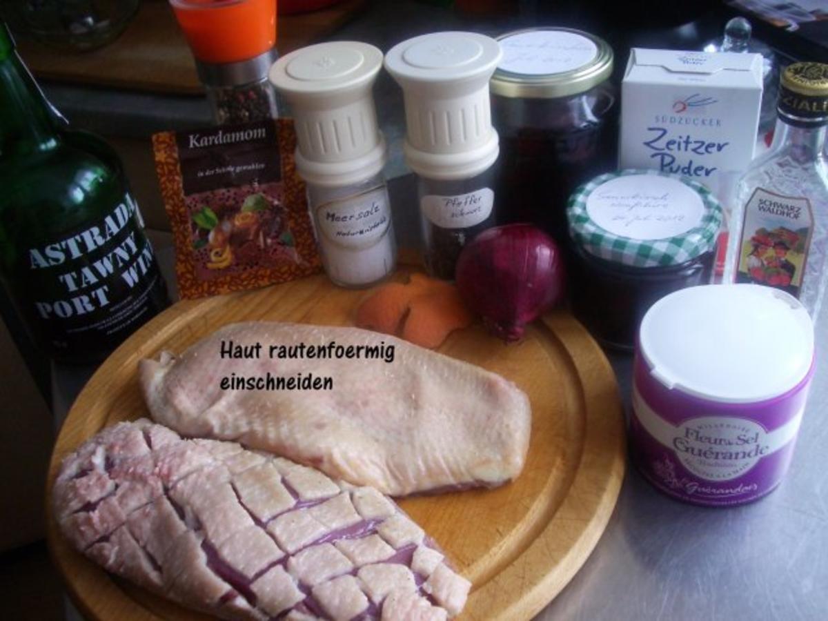 Entenbrust  in Kirschsoßoe mit Kardamom - Rezept