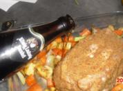Schweinekrusten-Braten mit Senf-Kruste, - Rezept
