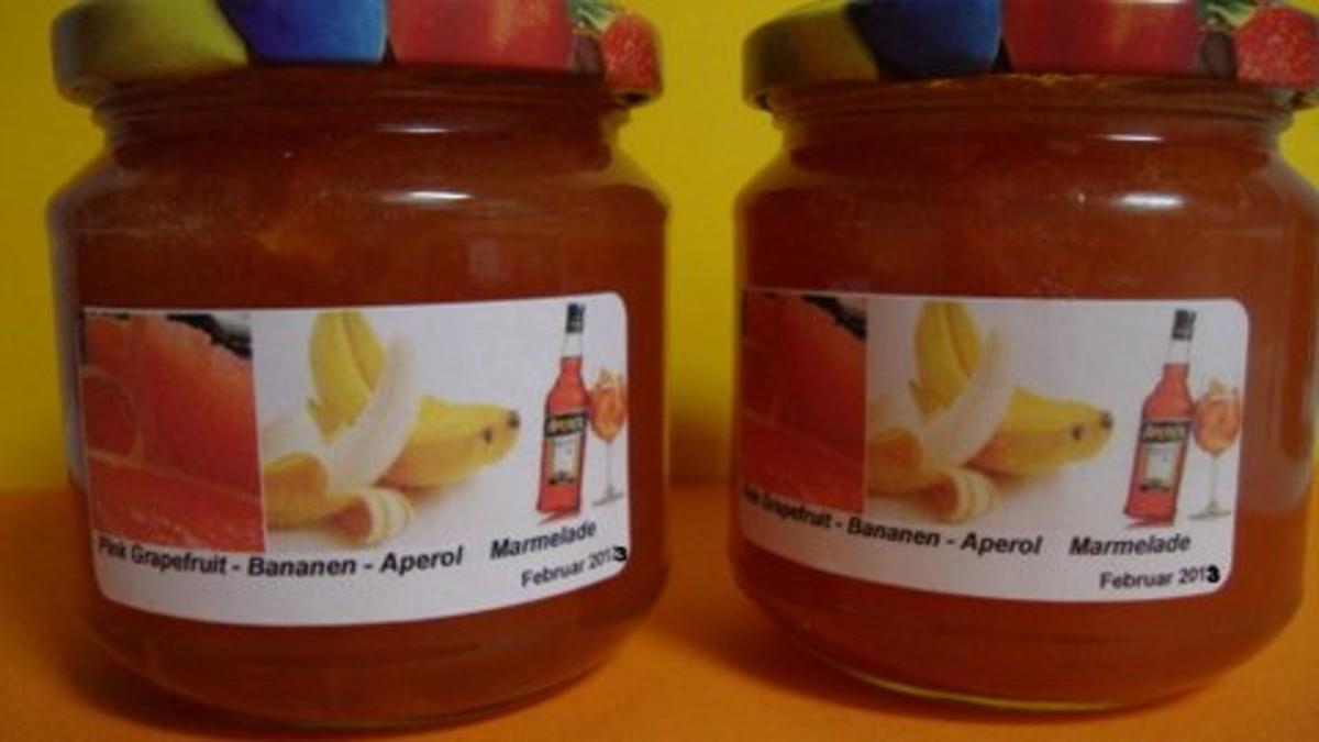 Pink Grapefruit- Bananen-Aperol Marmelade - Rezept Durch digger56