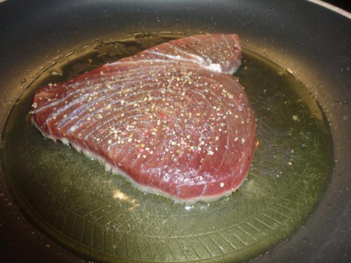 Thunfisch Steak mit Rotwein Sauce für Monika - Rezept - Bild Nr. 8