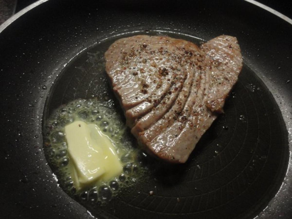 Thunfisch Steak mit Rotwein Sauce für Monika - Rezept - Bild Nr. 9