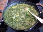 Gemüsebeilage : Petersilie - Lauch -  Spinat - Rezept