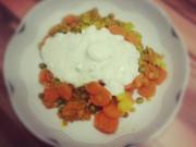 Gemüse-Linsen-Curry mit Joghurt-Minze-Dip - Rezept