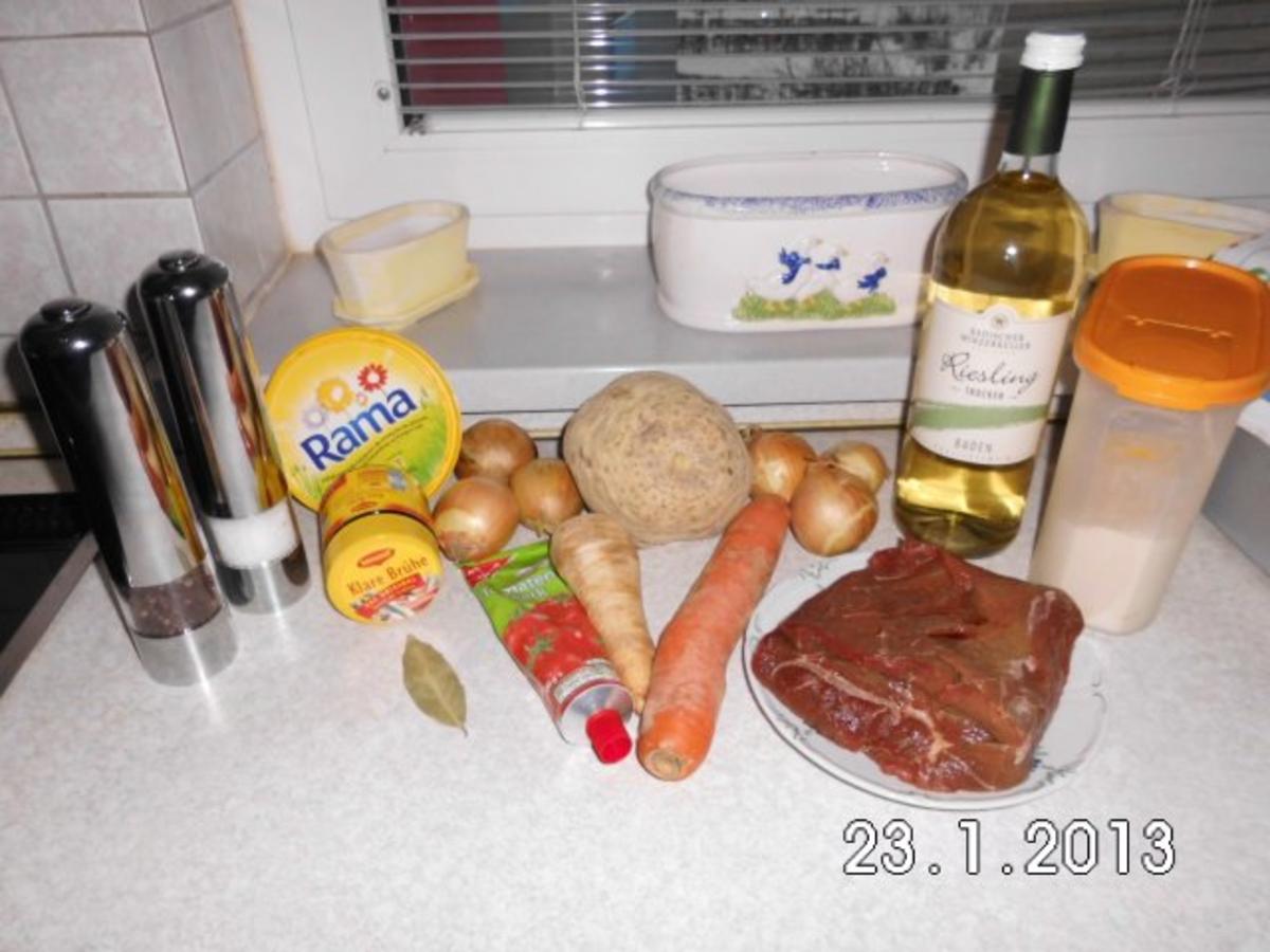 Gemüse-Zwiebel-Fleisch mit brauner Sauce - Rezept - Bild Nr. 3